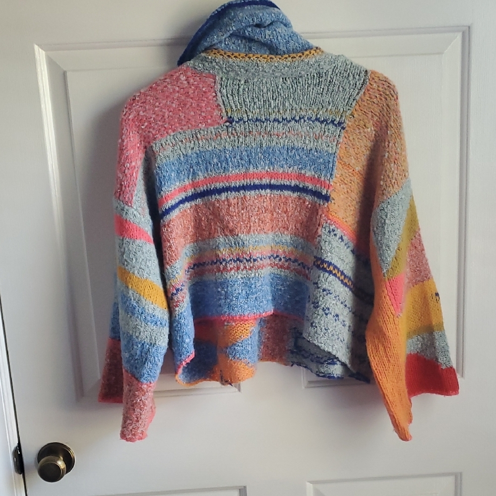 Colorful Patchwork Women's Sweater - Picture 8 of 8